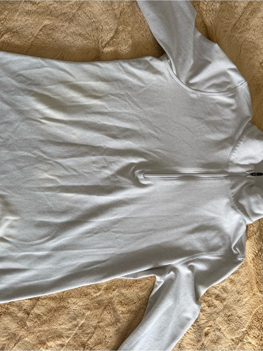 Vuori Light Gray Quarter-Zip Pullover